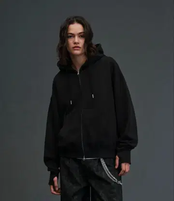 soerte Heavy weight double zip-up hoodie