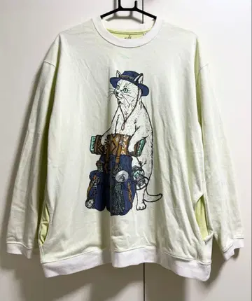 고슬로우캐러밴 고양이 W 페이스 천축 야영 고양이 롱T