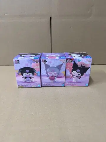 산리오 캐릭터즈 쿠로미 피규어 컬렉션 3종 세트