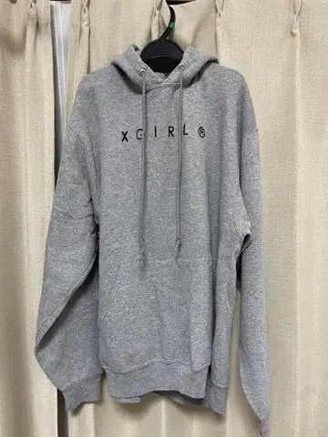 XGIRL 그레이 후드 부착 후드티