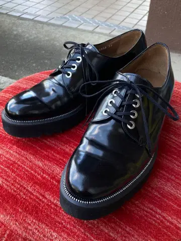 새상품급 페르티니 천연 가죽 유리 가죽 스트링 슈즈 보이시한 멋진 남성용