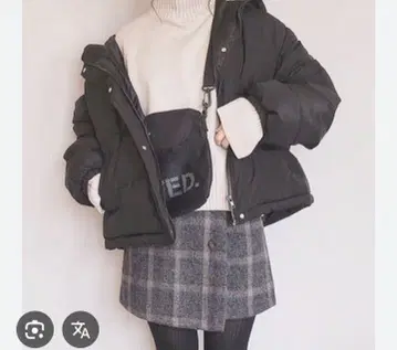 체크 무늬 스커트 자켓