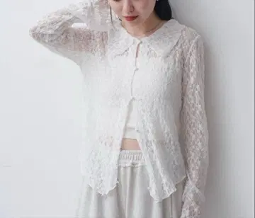 Kastane 카라 레이스 풀오버 화이트 S