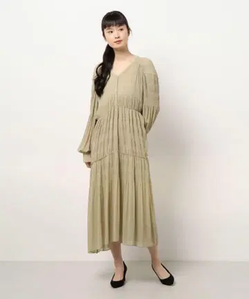 CELFORD 마조리카 플리츠 롱 원피스