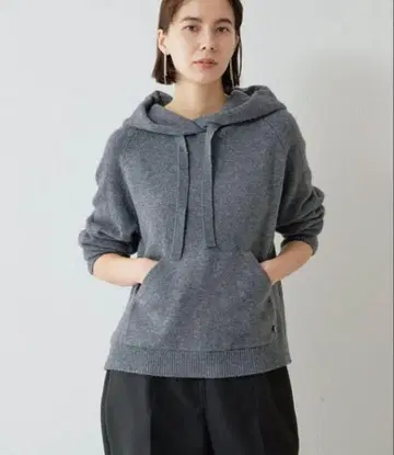 Whim Gazette 캐시미어 혼방 후드 니트 풀오버