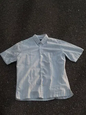 나노 유니버스 스트라이프 반팔 셔츠 블루