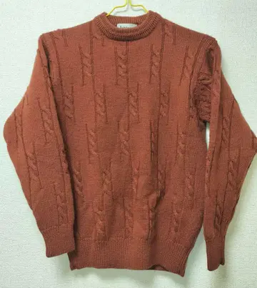 [  ] Jantzen 얀센 케이블 니트 스웨터 와인 레드 M