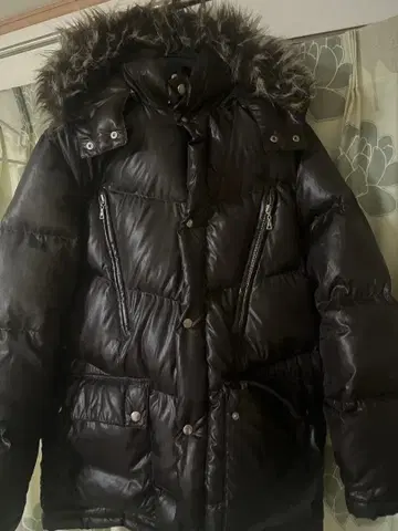 archive y2k 퍼 다운 자켓 헤이세이 광택 00s 시크 스타일