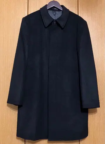 SUKIPIO 이탈리아제 캐시미어 롱 코트 남성용 블랙