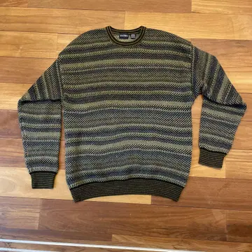 구제 puritan XL 니트 스웨터 올리브 그린