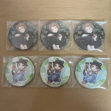 우라시마사카타센 우라타누키 캔뱃지 등신 데포 6개 세트