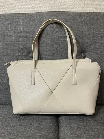 ZARA 자라 뜨개질 세로형 백 화이트 완판