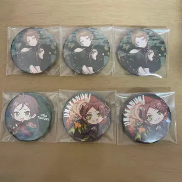 우라시마사카타센 우라타누키 캔뱃지 등신 데포 6개 세트