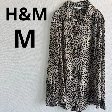 한 점뿐인 H&M 레오파드 무늬 여성용 긴팔 셔츠 [ M ]