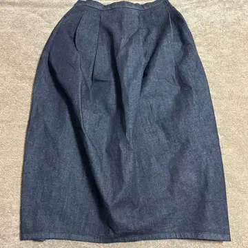 무인양품 다크 데님 벌룬 스커트