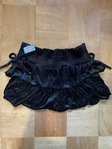 투라라 레어 프릴 미니 스커트 벨벳 끈 리본 헤이세이 레트로 공주 갸루