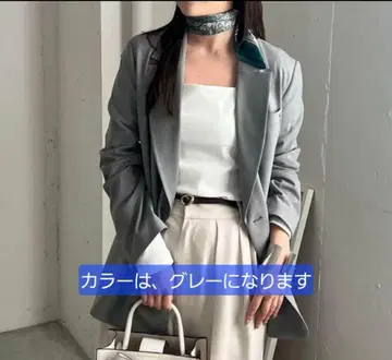 FRAY.ID 스퀘어넥 플라이 티셔츠 그레이