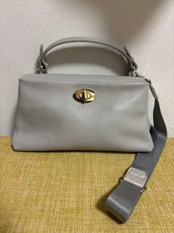 [ 새상품급 ] 아쉬 엘렌 하프 미니 그레이 소가죽 2way 이탈리아 산