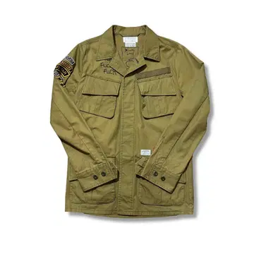 일본제 Tee Ded&co. 퍼티그 셔츠 체인 스티치 자수