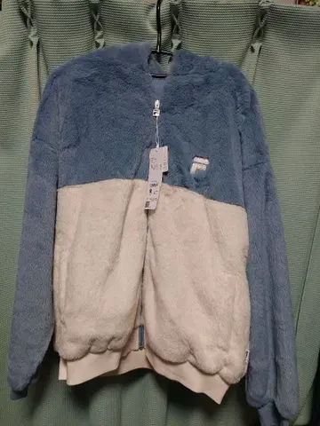 택 포함 새상품 FILA 후드 로고 후드티 M 블루