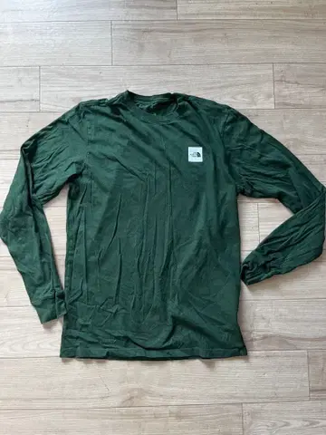 The North Face 긴팔 티셔츠 올리브 그린