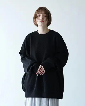 미즈이로 인드 크루넥 와이드 풀오버