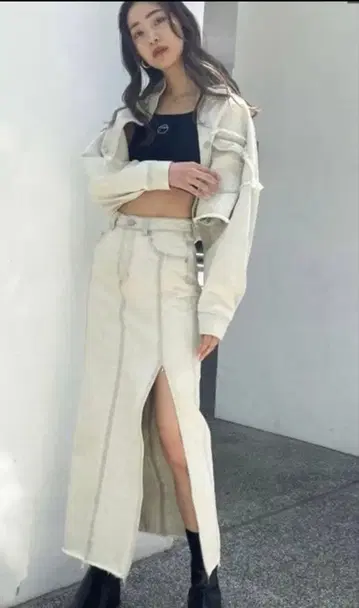 EMODA 데님 셋업 스커트 s 사이즈