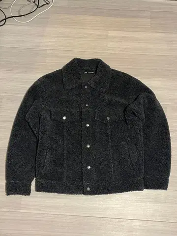 [ ZARA ] 네이비 보아 자켓 두툼한