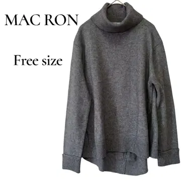 마카롱 터틀넥 스웨터 (F) 니트 긴팔 루즈핏 그레이