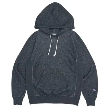 레어 컬러 Champion 리버스 위브 후드 맨투맨 멜란지 블랙