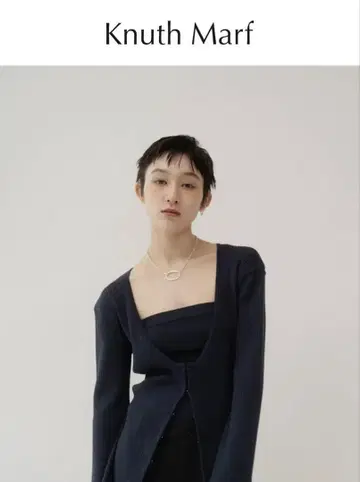 Knuth Marf ladylike 니트 가디건/네이비