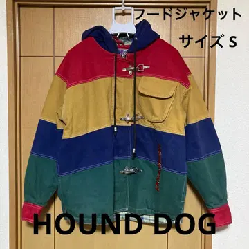 HOUND DOG 멀티 컬러 마운틴 후드티 더플 코트 자켓 S