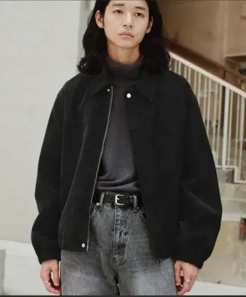 WYM FAUX SUEDE ZIP BLOUSON 블랙