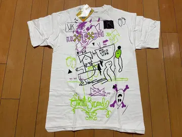 [ 미사용 새상품 ] KROOKED 티셔츠 M 사이즈 화이트 스케이트보드
