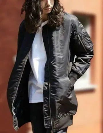 ARC 아메리칸 라그시아 MA1 롱 기장 블루종 블랙 노카라