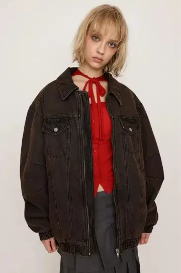 SLY 프론트 집 데님 블루종