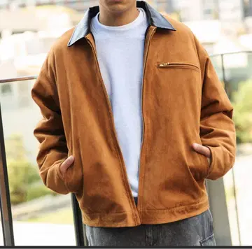 미사용 [ BEAMS HEART ] 페이크 스웨이드 숏 블루종