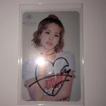 NiziU W회원 초회 조기 가입 혜택 친필 사인 클리어 카드 마코