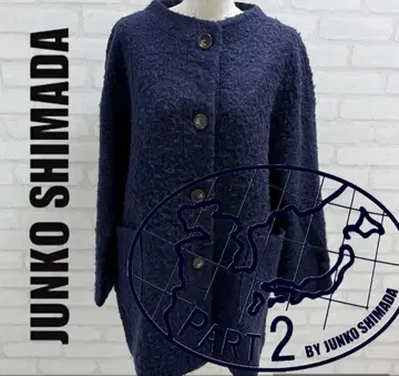 새상품급 JUNKO SHIMADA 네이비 롱 코트