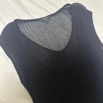 블랙 리브 슬리브리스 롱 원피스