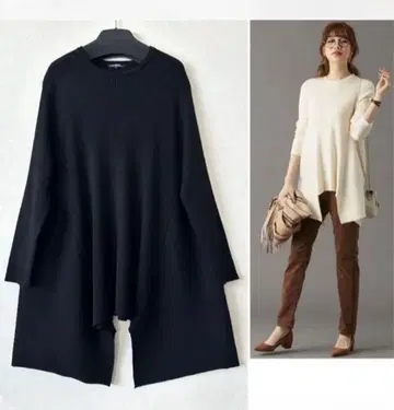 빅 사이즈 46*23구 헴 A 라인 니트 튜닉*자유구 쿠미쿄쿠 ICB