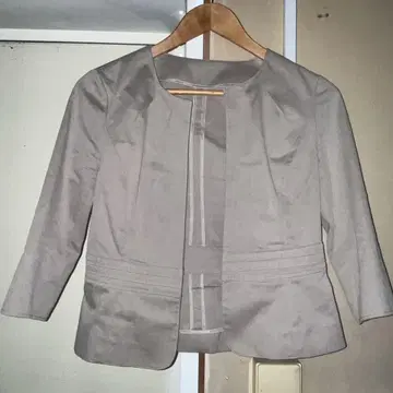 노카라 숏 자켓 베이지 여성용 오샤레