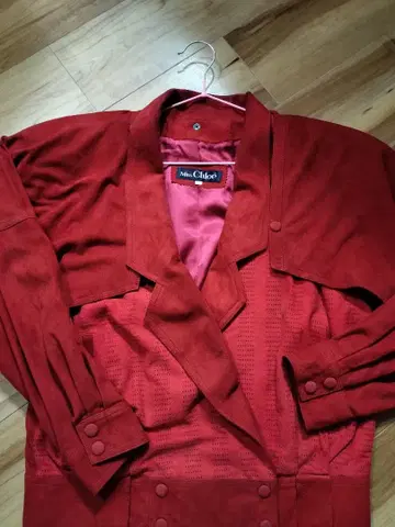 Miss Chloe 빨간색 백스킨 빈티지 볼레로 앙상블 40