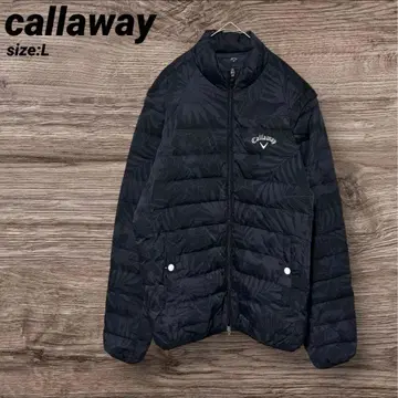 캘러웨이 다운 자켓 네이비 잎 패턴 2way
