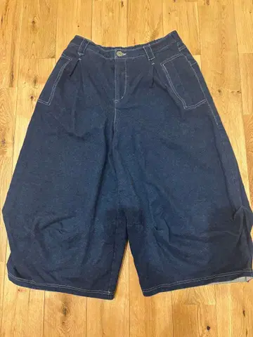 i+mu 센소유니코 블루 와이드 팬츠