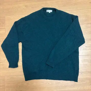 John Tulloch 100% 울 스웨터 L 다크 그린