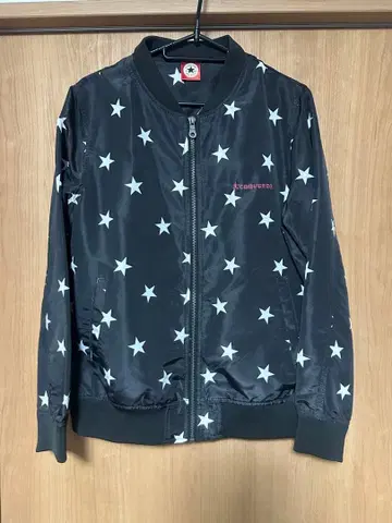 컨버스 별 패턴 블랙 점퍼 M