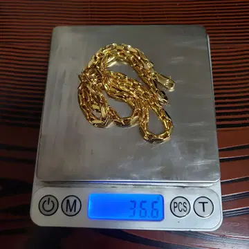 750 이탈리아 각인 있음 골드 컬러 목걸이 36.6g 집 정리 물품