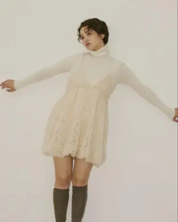 notre emor /tulle mini dress /ivory