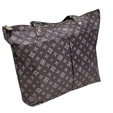 새상품급 러셋 토트백 올 패턴 브라운 숄더